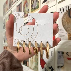 UO - chunky gold hoops